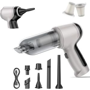 Car Vacuum Cleaner, 15000Pa Handheld Cordless Rechargeable Wet & Dry Vacuum, 120W High Power for Car, Pet, Home, Office Cleaning, Washable HEPA Filter, Multi-Nozzles