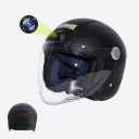 Smart Bluetooth Helmet with Cameras Front HD Video Recorder for Motorcycle Riding Ebike Electric Scooter, Motorcycle Helmet with Smart Turn LED Taillight,DOT Approved Solid(23.2-23.6in) XL