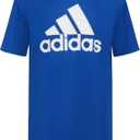 adidas Boys' Stay Dry Climalite Short Sleeve T-Shirt (Blue) Medium