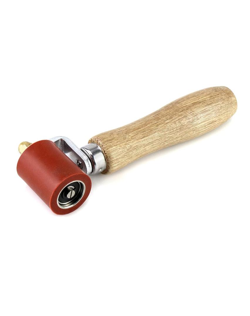 QWORK Silicone Seam Roller, High Temperature Resistant Silicon Seam Hand Pressure Roller Welding Tool, 40mm, Red
