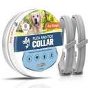 Flea Collars for Dogs, Dog Flea & Tick Control Flea Collar 8 Months Protection, Waterproof Dog Flea Collar, Flea Prevention for Dogs with Comb and Prevention Treatment Drop, 2Pack