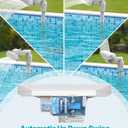 Pool Fountain Above In-Ground Pools - Auto Up&Down Swing Pool Sprayer Adjustable Height Waterfall Pool Sprinkler Fountain for Relaxation & Cooling 10-20 Degrees, Swimming Pool Spa Decoration (Singlegray)