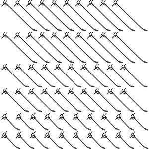 60 Pack Black Pegboard Hooks, 2/4/6 Inch Heavy Duty Peg Board Shelving Hooks Accessories Fit 1/4" PegBoard Peg Board Tool Hangers, Metal Hanging Pegboards for Garage, Craft Organizing, Kitchen Store