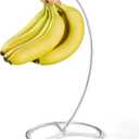 Banana Holder Stand, Banana Hanger Stand Black, Metal Bananas Tree Hanger to Keep Bananas Fresh Silver