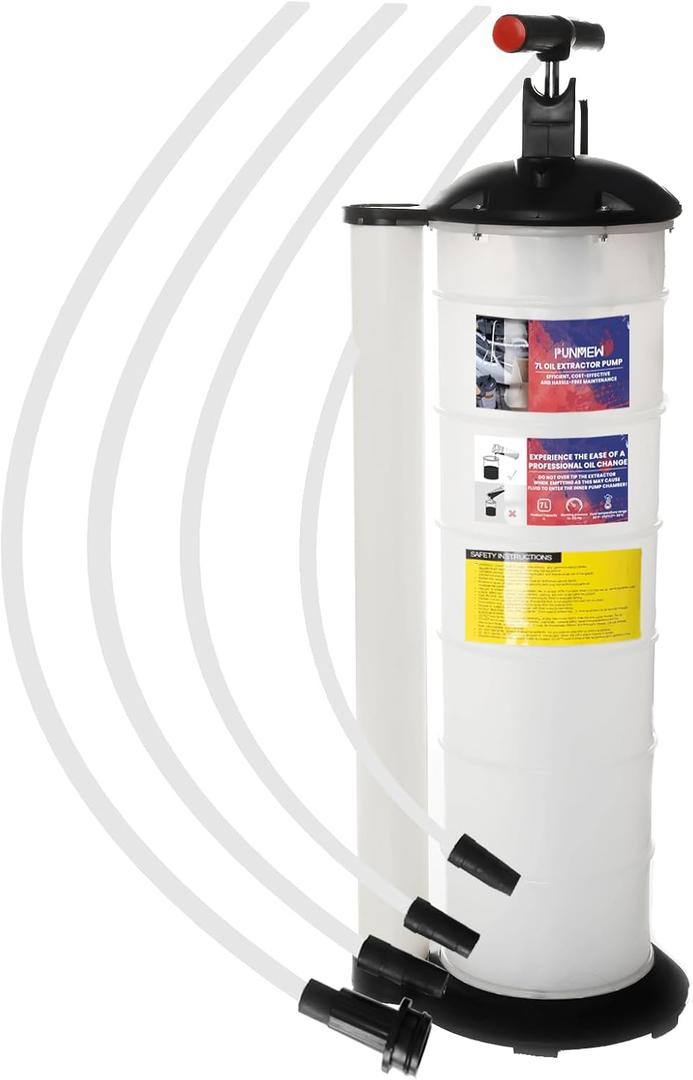 Oil Extractor Pump 7L Manual Oil Changer Vacuum Fluid Evacuator Extractor for Automotive Fluids Vacuum Evacuation