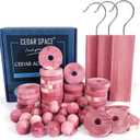 Cedar Blocks for Clothes Storage, Cedar Wood Chips and Balls for Drawer 60PCS, Closet and Kitchen Freshener, 100% Natural Cedar Blocks