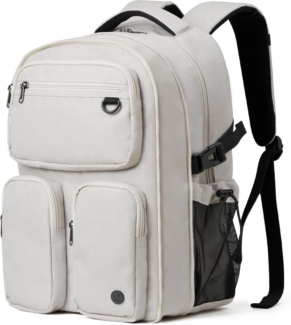 mixi Large Capacity Travel Laptop Backpack, Lightweight Durable College Bookbag Men Woman 15.6" Computer Bag, Water Resistant Outdoor Hiking Backpacks With Multifunction Pockets, 16 Inch Expandable