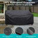 Heavy Duty Patio Sofa Cover, Waterproof 3-Seater Outdoor Couch Cover Patio Furniture Covers for Outdoor Furniture Loveseat Couch, 78" L33" D32" H, Black