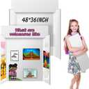 2 Pack Trifold Poster Board 48" X 36", IKAYAS 36 X 48 inch Double Sided White Poster Boards with Board Headers, Science Fair Display Boards for Mounting, Art,Display, Projects Classroom Supplies