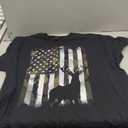 Camo US Flag Deer Elk Buck Camoflage Hunting Hunter Dad Gift Short Sleeve T-Shirt, Size 3XL