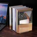 16 Pcs Book Ends Clear Acrylic Bookends for Shelves Heavy Duty Book End L Shaped Dividers Book Stopper for School Library Home Movies CDs File