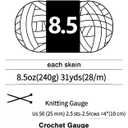 Chunky Chenille Yarn for Hand Knitting 8 Jumbo Pack Jumbo Chunky Yarn for Hand Soft Blanket Knitting, Bulky Thick Fluffy Yarn for Crocheting (Lake Blue)