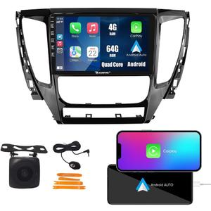 CarPlay Android Auto Navigation Stereo GPS Radio Camera Display 9" IPS Touchscreen Headunit Tablet Pad Media Player for Mitsubishi Pajero Sport L200 Triton 2015-2019, if Applicable Quad Core 4G+64G CarPlay Android Auto Navigation Stereo GPS Radio Camera Display 9" IPS Touchscreen Headunit Tablet Pad Media Player for Mitsubishi Pajero Sport L200 Triton 2015-2019, if Applicable Quad Core 4G+64G