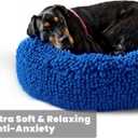 Muddy Mat Cloud K-9 Bed for Dogs & Cats, Soft & Relaxing Donut Dog Bed, Chenille Material, Removable Cover, Washable & Dryer SafeNavy Blue Small(25'x25')