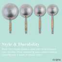 Karma, Stainless Steel Cane Wrapped Measuring Cups, Set of 4 Measuring Cups