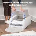 PetSafe ScoopFree Clumping Automatic Self Cleaning Cat Litter Box Hood and Accessory Bundle Includes Litter Box Hood, Waste Bin Liners for Easy Cleanup and Litter Mat for Less Tracking and Mess