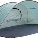 Pop Up Beach Tent - Fits 2-3 People - Sun Shelter with UV Protection and Ventilation - Water and Wind Resistant Camping Canopy by Wakeman (Blue), 88 X 46