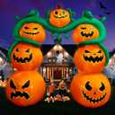 SEASONBLOW 9 Ft Halloween Inflatable Pumpkin Archway Decoration LED Light Up Giant Blow Up Pumpkin Arch for Halloween Party Indoor Outdoor Garden Yard Decor