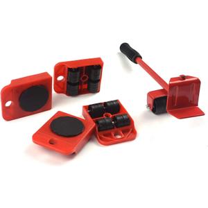 5 Packs Furniture Lifter Tool Set - Heavy Furniture Movers Sliders with 4 Wheels for Easy and Safe Moving, 360 Degree Rotatable Pads, Suitable for Sofas and Refrigerators, Up to 200kg/440 lb