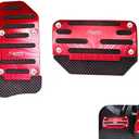 2 PCS Automatic Transmission Pedal Covers, Non-slip Car Pedal Covers, Alloy Gas and Brake Pedals Replacement Kit, Universal for Most Cars SUVs ATVs (Red)