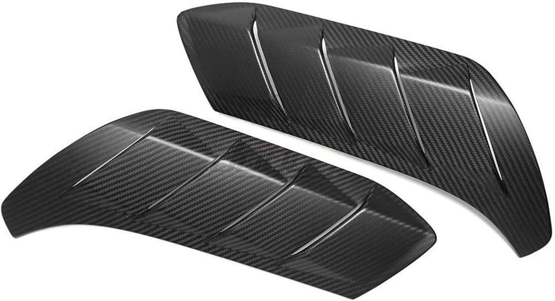 Carbon Fiber Exterior Car Front Side Fender Air Vent Intake Cover Trim Accessories Compatible for Ford Bronco Raptor 2021 2022 2023 2024(Matte Carbon)