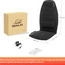 Snailax Vibration Back Massager with Heat, Massage Chair Pad with Neck Lumbar Memory Foam, 10 Vibration Motors,5 Modes, Gifts, No shiatsu