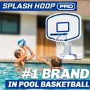 GoSports Splash Hoop PRO - Choose Your Color - Swimming Pool Basketball Game, Includes Poolside Water Basketball Hoop, 2 Balls and Pump