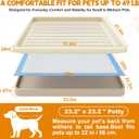 Dog Pee Pad Holder for Small and Medium Dogs, Two-Layer Mesh Dog Potty Tray, Indoor Puppy Pad Holder for Potty Training, Gentle on Paws, Easy-Clean Leak-Resistant Fits 22 22 Inches Pee Pads
