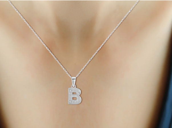 P10 Fad Silver Bubble Initial Neck B