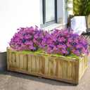 36 Pcs Artificial Flowers for Outdoors, Faux Artificial Plants UV Resistant Fake Plants Outside for Planter Porch Window Home Patio Yard Garden Decor (Mixed Purple)
