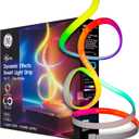 GE Cync Dynamic Effects Smart LED Light Strip with Music Sync, Color Changing WiFi Lights, Indoor Light Strip, Compatible with Alexa and Google Home, 32ft and Power Supply