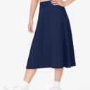 BOOPH Girls Skirts Solid A-Line Long Skirts Uniform Skirts 11-12 Years