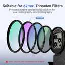 JJC 67mm CPL Filter for iPhone, Magnetic Circiular Polarizer Lens Filter Adapter Kit Compatible with iPhone 16 15 14 Pro Max Plus with 1/4 Screw & Shoe Mount for Vlogging Video Recording TikTok