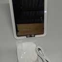 Mocado Travel Makeup Mirror with Light - 7x5 Inches Tripple Folding Travel Mirror with Light, 3 Colors Lighted Makeup Mirror, Portable Makeup Mirror, Freely Adjust Height and Angle(White)