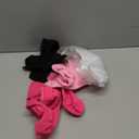 4 Pairs Kids Compression Socks 15-20 mmHg Knee Length Compression Stockings Travel Socks for Kids Childrens (Black, White, Pink, Rose Red)