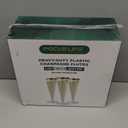 FOCUSLINE 100 Pack Plastic Champagne Flutes, 4.5 Oz Gold Rim Plastic Champagne Glasses, Disposable Clear Toasting Glasses Recyclable Champagne Cups for Wedding Party