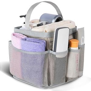 EUDELE Mesh Shower Caddy Portable for College Dorm Room Essentials,Shower Caddy Dorm with 8-Pocket Large Capacity for Beach,Swimming,Gym,Travel essentials