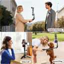yAyusi Vlogging Kit for iPhone/Android31" Selfie Stick Tripod with Light, Microphone, Remote Control Storage Boxes, YouTube Starter Kit for Interviews, Vlogs, TikTok, YouTube Video Recording