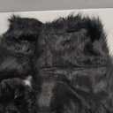 SATINIOR 3 Pieces Faux Fur Headband Set Ear Warmer Headwrap Furry Wrist Cuff Leg Warmers Boot Cuff Accessories for Girls (Black)