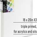 Liquitex BASICS Canvas, 3 pack, 16" x 20", 16" x 20" merv 8
