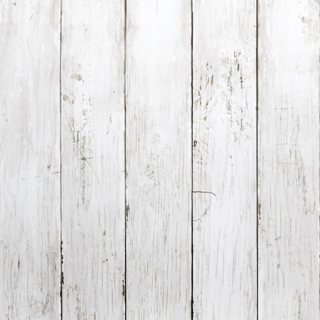 Abyssaly White Wood Shiplap Peel and Stick Wallpaper Farmhouse Wallpaper Self-Adhesive Removable Bulletin Board Wall Paper Peel and Stick Modern Wooden Grain Contact Paper 17.71" X 118" - Pack of 3
