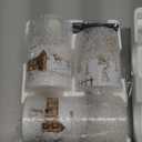 DRomance Snowman Glass Flameless Candles Battery Operated with Remote and Timer Real Wax LED Flickering Pillar Candles White Cold Light Window Christmas Holiday Decor D3 x 4",5",6"