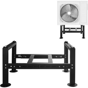 POPMOON Mini Split Ground Stand for 18000-36000 BTU, Mini Split AC Bracket for Ductless Air Conditioners Heat Pump System,Heavy Duty Condenser Stand Adjustable Length 27.5" to 41.3" Max Load 550Lbs