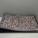 Collive Anti Fatigue Mats for Kitchen Floor, Cushioned Comfort Kitchen Rugs Sets of 2 Waterproof Non Skid Padded Sink Rugs, Boho Floral Rug Black Standing Mat for Office, Laundry (17.3"x59"+17.3"x29")