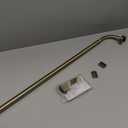 Antique Bronze Disc Curtain Rods, 48-84 Inches Window Curtain Rod,Adjustable Room Darkening Curtain Rod with Aluminum Finials and Brackets,Wrap Around Design