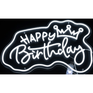 Happy Birthday Neon Signs for Wall Decor USB Dimmer Lighted & Neon Signs LED Suitable for Room Neon Wall Art Light Up Sign for Bedroom Bar Game Birthday Gift Teen Accessories Included