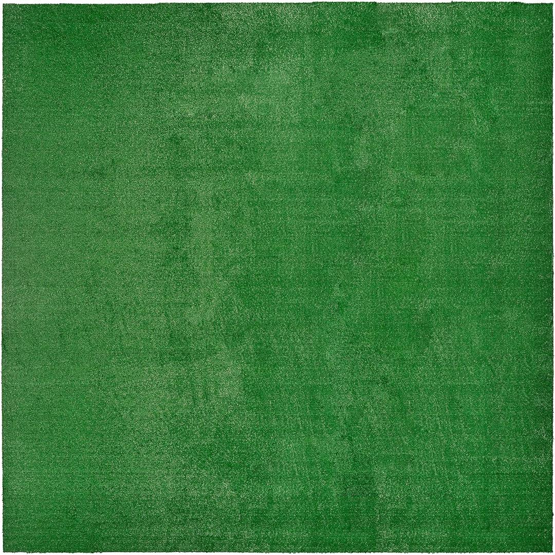 Garland Rug Artificial Grass 12 Ft. X 12 Ft. Large Indoor/Outdoor Area Rug Green -Lush Green, Durable, and Low-Maintenance for Patios, Lawns, and More