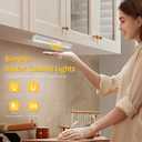 Closet Lights Motion Sensored with Eye-Protection Design, Rechargeable LED Wardrobe Lighting with Remote and Magnetic,120 LED 4000 mAh Cabinet Light Battery Operated for Pantry Wardrobe, 24inch