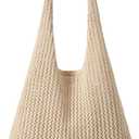 EIMMBD Crochet Bags for Women Beach Totes Bags Aesthetic Summer Tote Shoulder Hippie Bag Knit Bag (Standard Khaki)