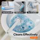 White Plastic Mini Trash Can, Toilet Cleaner Stick, Toilet Brush Holder, 36 Refills, 2-Gallon Trash Can with Pop-Out Lid, Suitable for Bathrooms and Small Toilets.